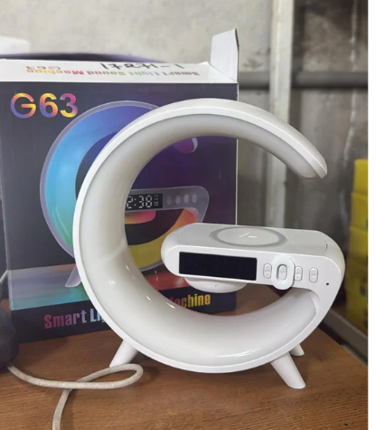 Smart LED Table Lamp with Wireless Charging, Alarm Clock & Music Speaker