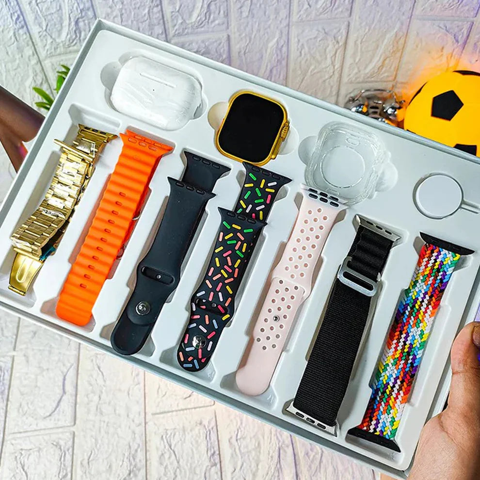 Ultra 2 Smart Bluetooth Smart watch + Earphones with Seven Straps